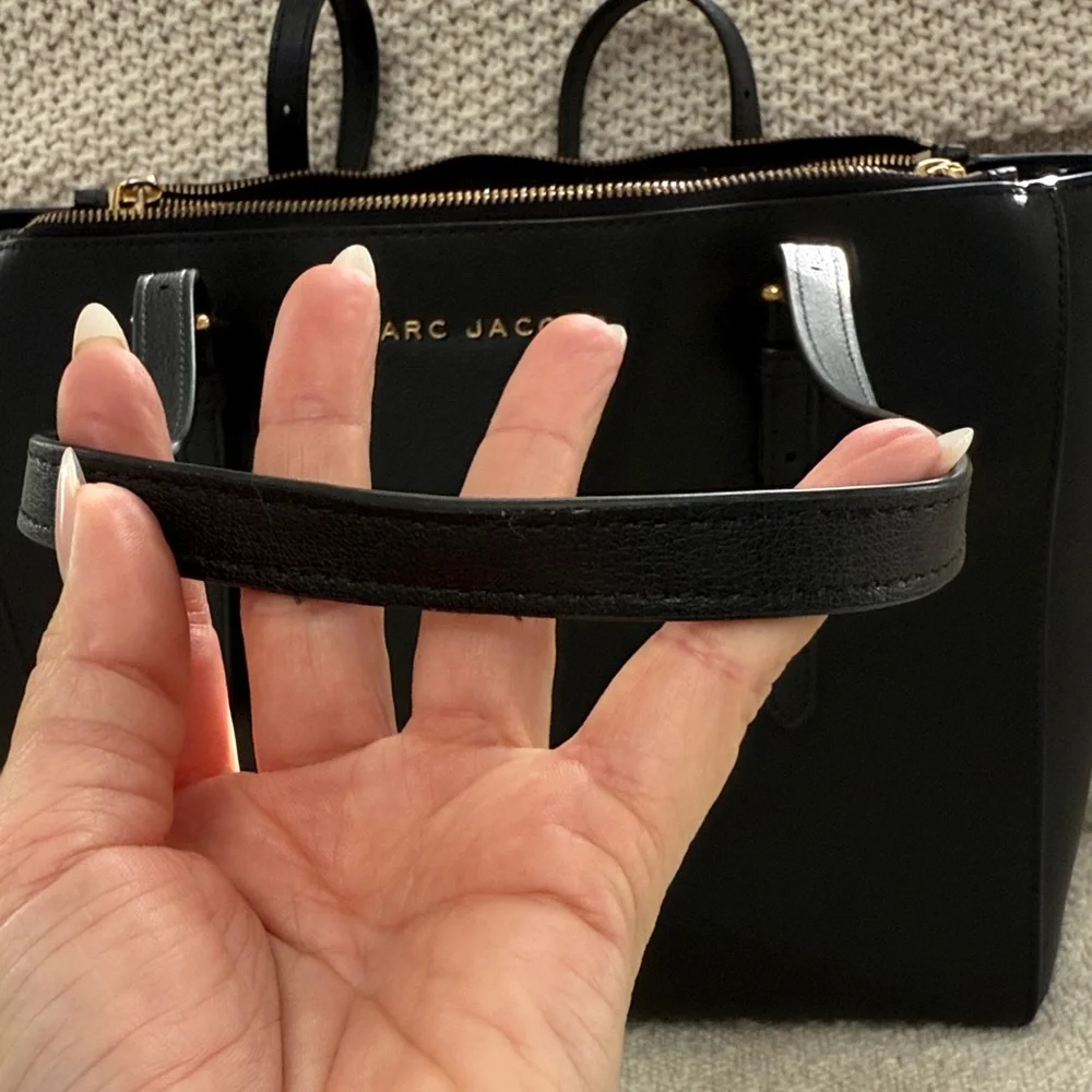 Marc Jacobs Black Tote with Gold Accents